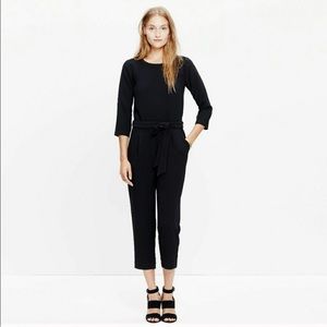 Madewell Sloan Black 3/4 sleeve Jumpsuit